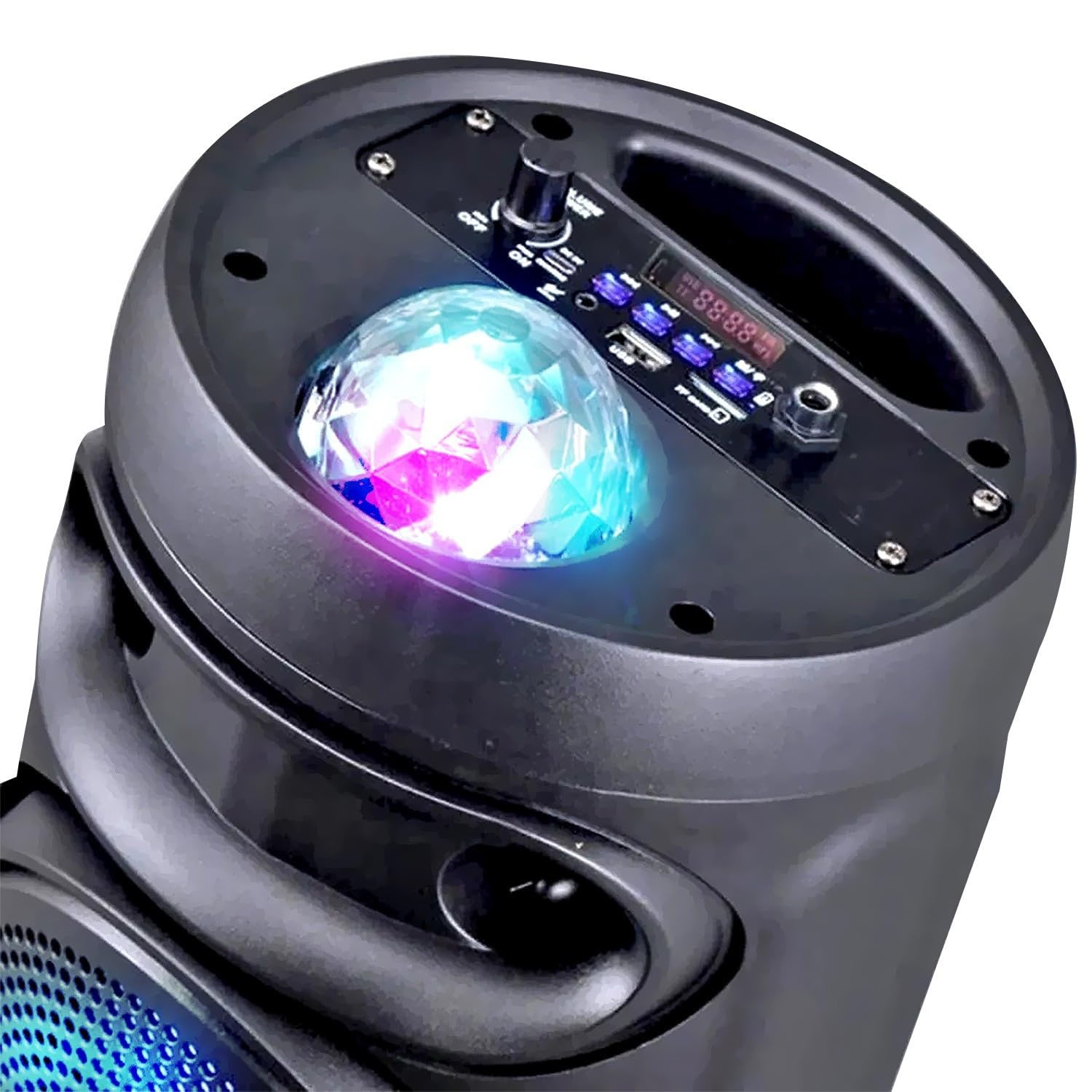 Mini altavoz móvil con batería integrada INOVALLEY KA02 Bowl - 400 W, USB TWS, radio FM, Karaoke infantil luminoso LED