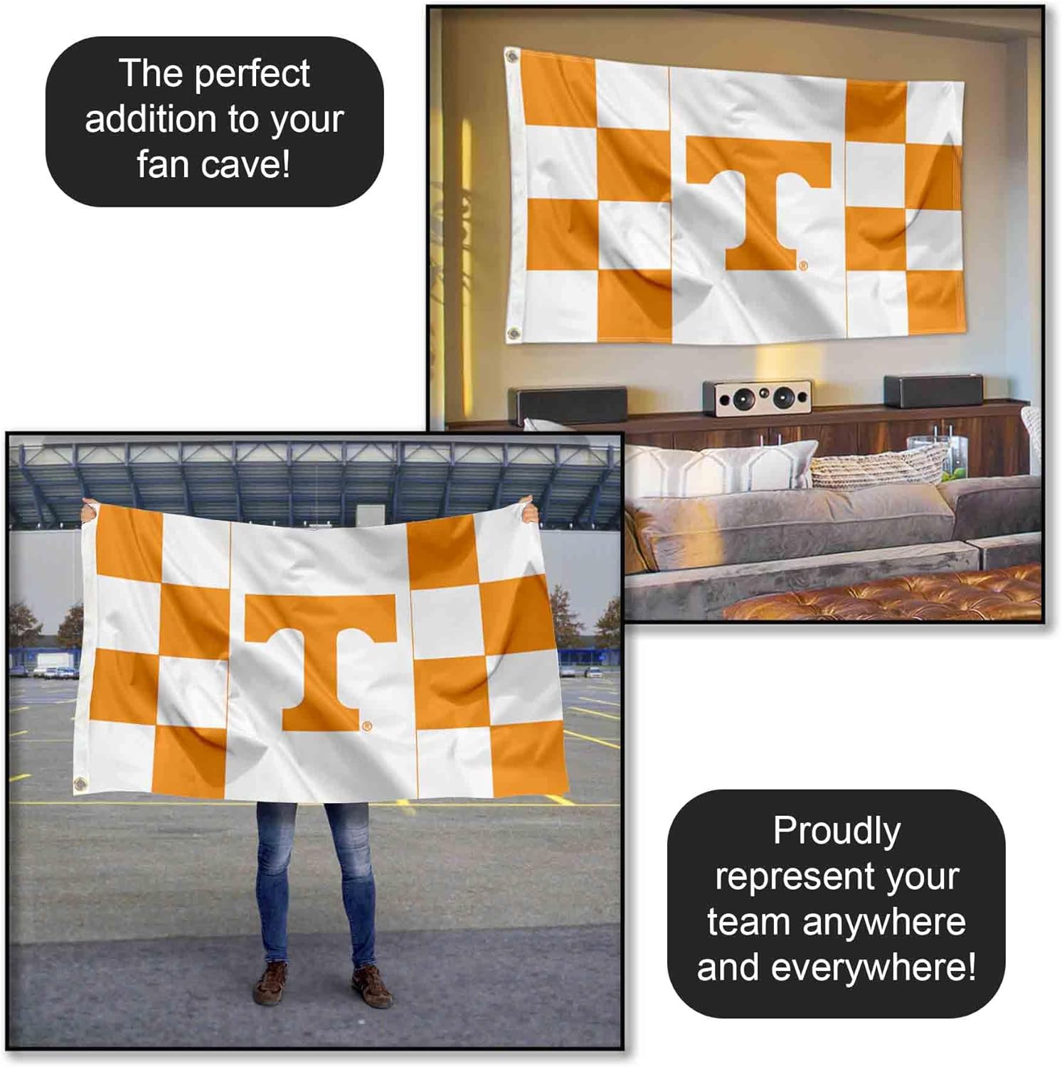 College Flags & Banners Co. UT Tennessee Volunteers University Large College Flag - Image 5
