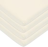 Vista 18 de American Baby Company Sábana bajera ajustable de 15 x 33 pulgadas, 100% algodón natural, color crema, suave y transpirable, para niños y niñas