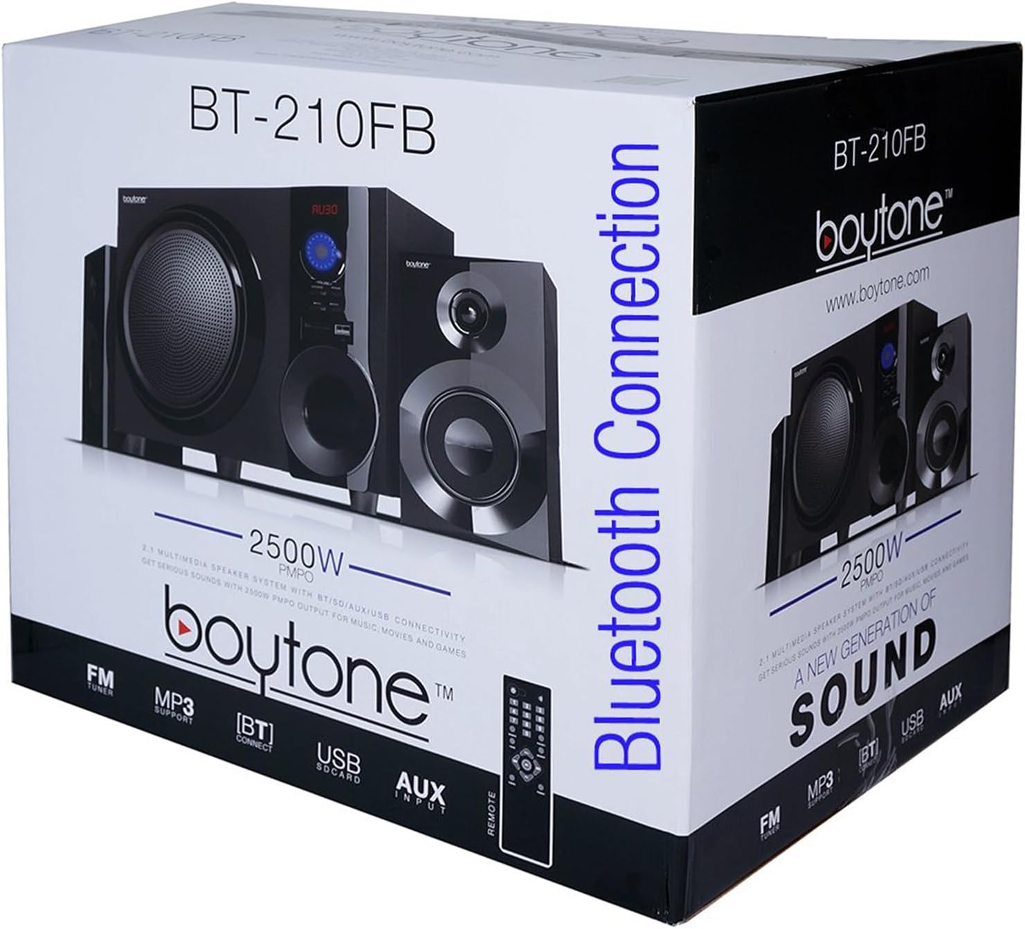 Boytone BT-210FB Wireless Bluetooth Stereo Audio Speaker (Renewed)