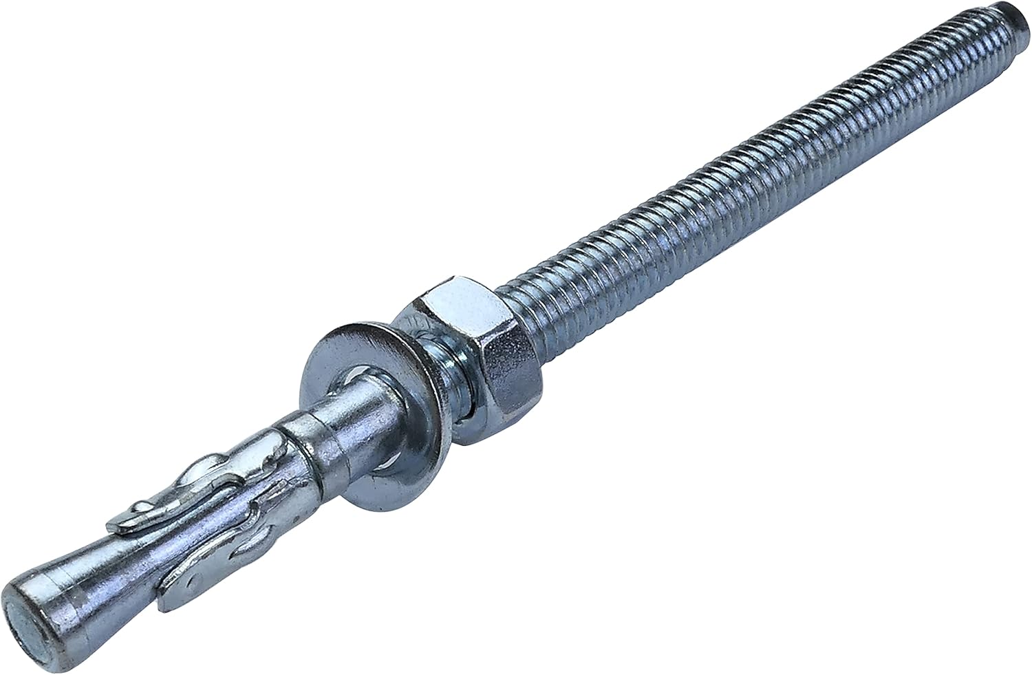 AERZETIX - Long Thread Anchor Bolt Screw for Wall, Concrete, Stone - M8 x 120 mm - Zinc Plated Steel