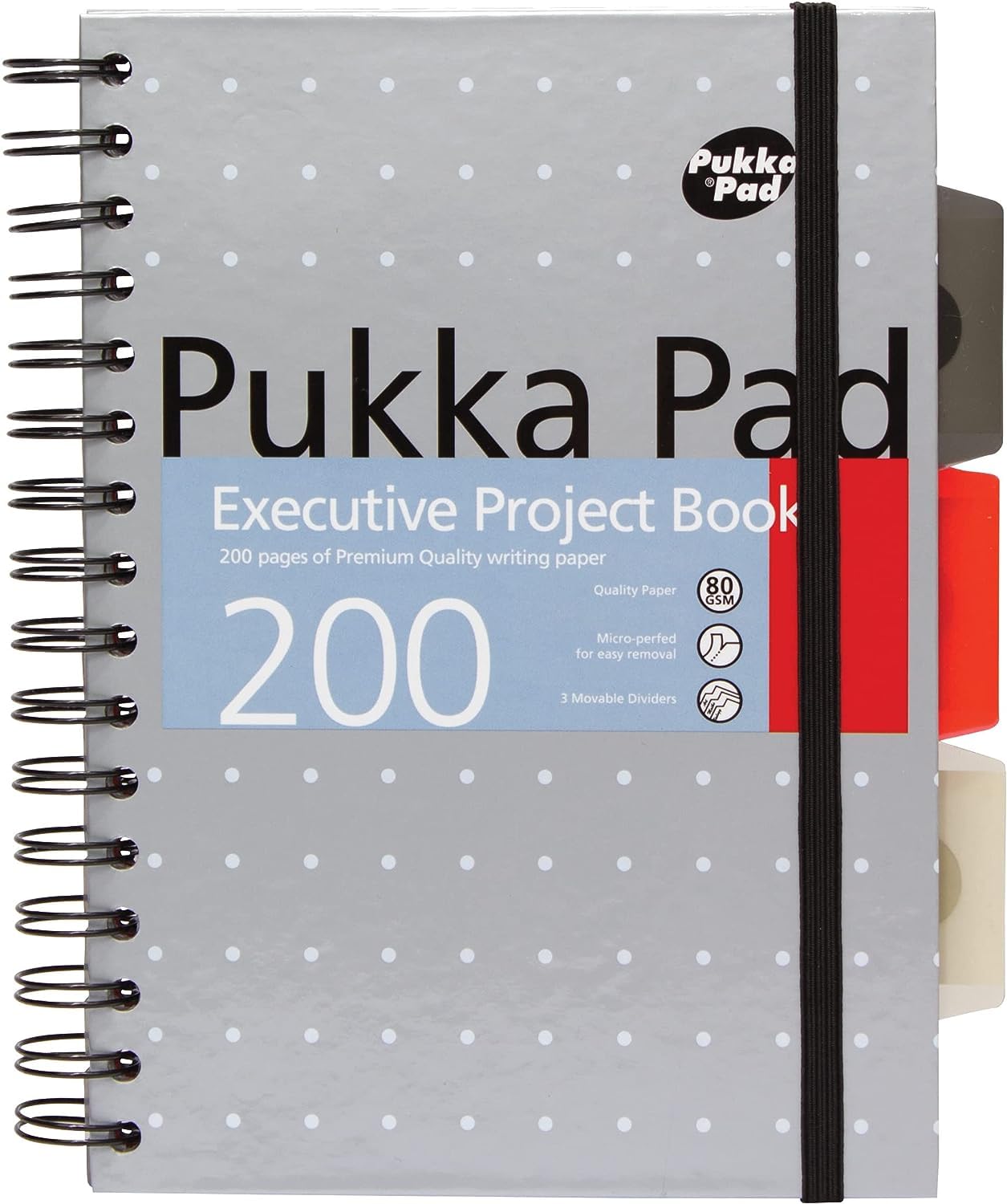 pukka pads 6336-MET - Pukka Pad A5 Project Wire Ruled 200 Page Metallic 6336-MET - (PK3)