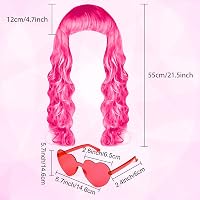 Bouiexye 24 db színes hosszú göndör paróka neon party jelmez cosplay 2