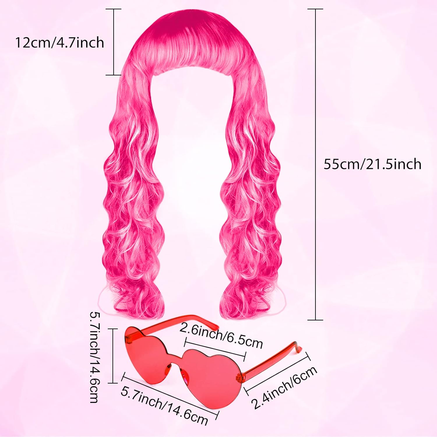 24 Pieces Colorful Long Curly Wigs Wavy Party Wigs Curly Cosplay Costume Wig for Women Party Décor Bachelorette - Image 2