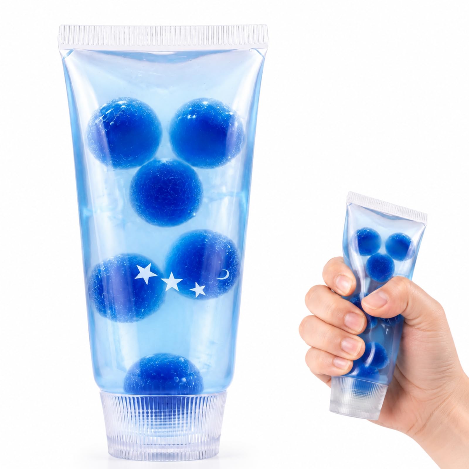 Toothpaste Squishy, Clear Gel Soft Tactile Companion for Daily Calm, Blue