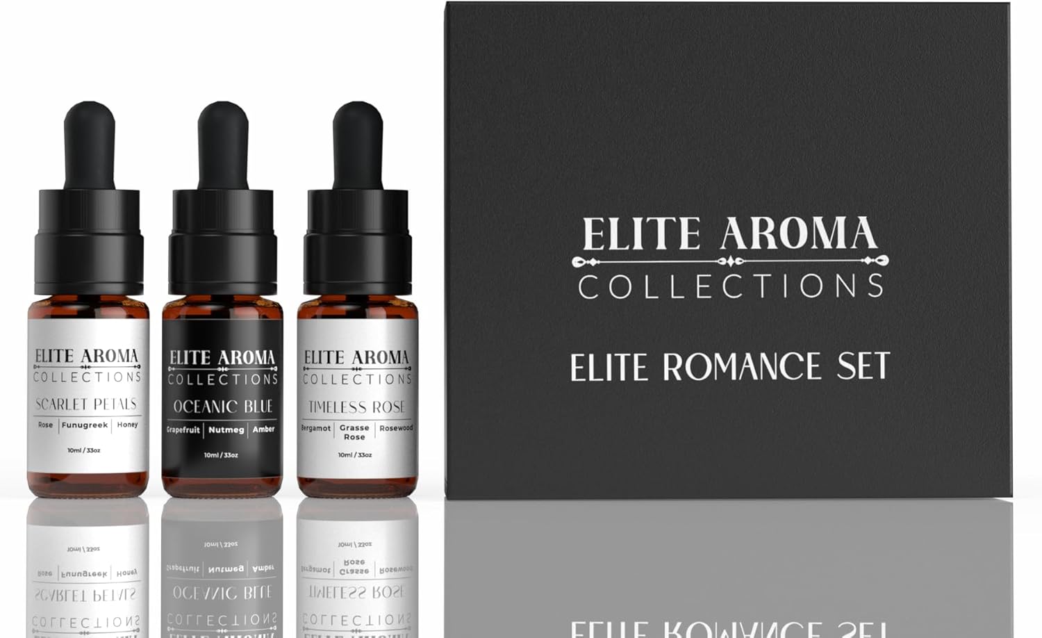 High end Floral & Fresh Hotel’s and Cologne’s -Inspired Essential Oils Elite Romance Set(3-Pack, 0.33 Fl Oz) – Oceanic Blue, Scarlet Petals & Timeless Rose – Scents for Diffusers & Aromatherapy