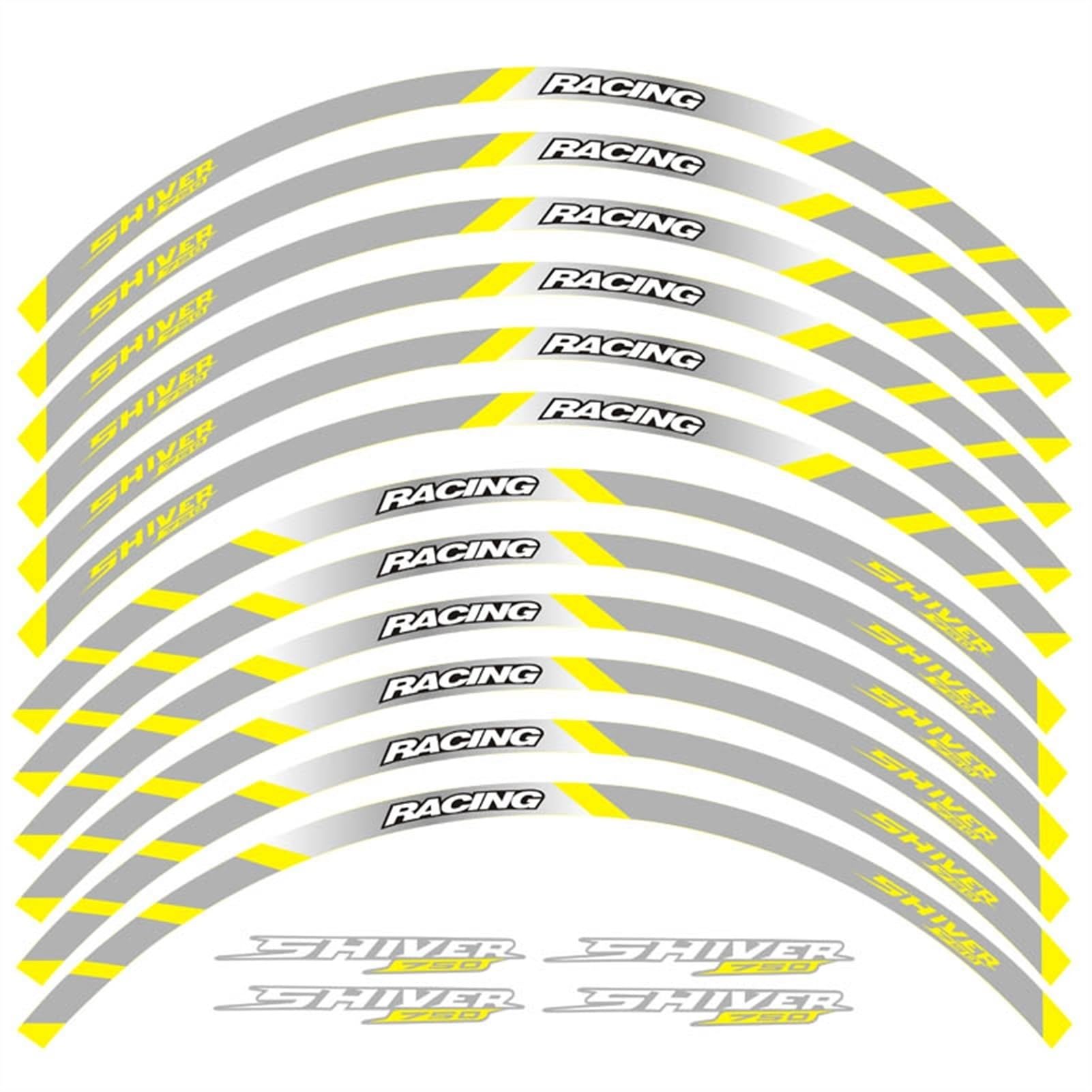 Motorcycle Wheel Tire Reflective Stripes Stickers Rim Decal for Aprilia for Shiver 750 for Shiver(Color13)