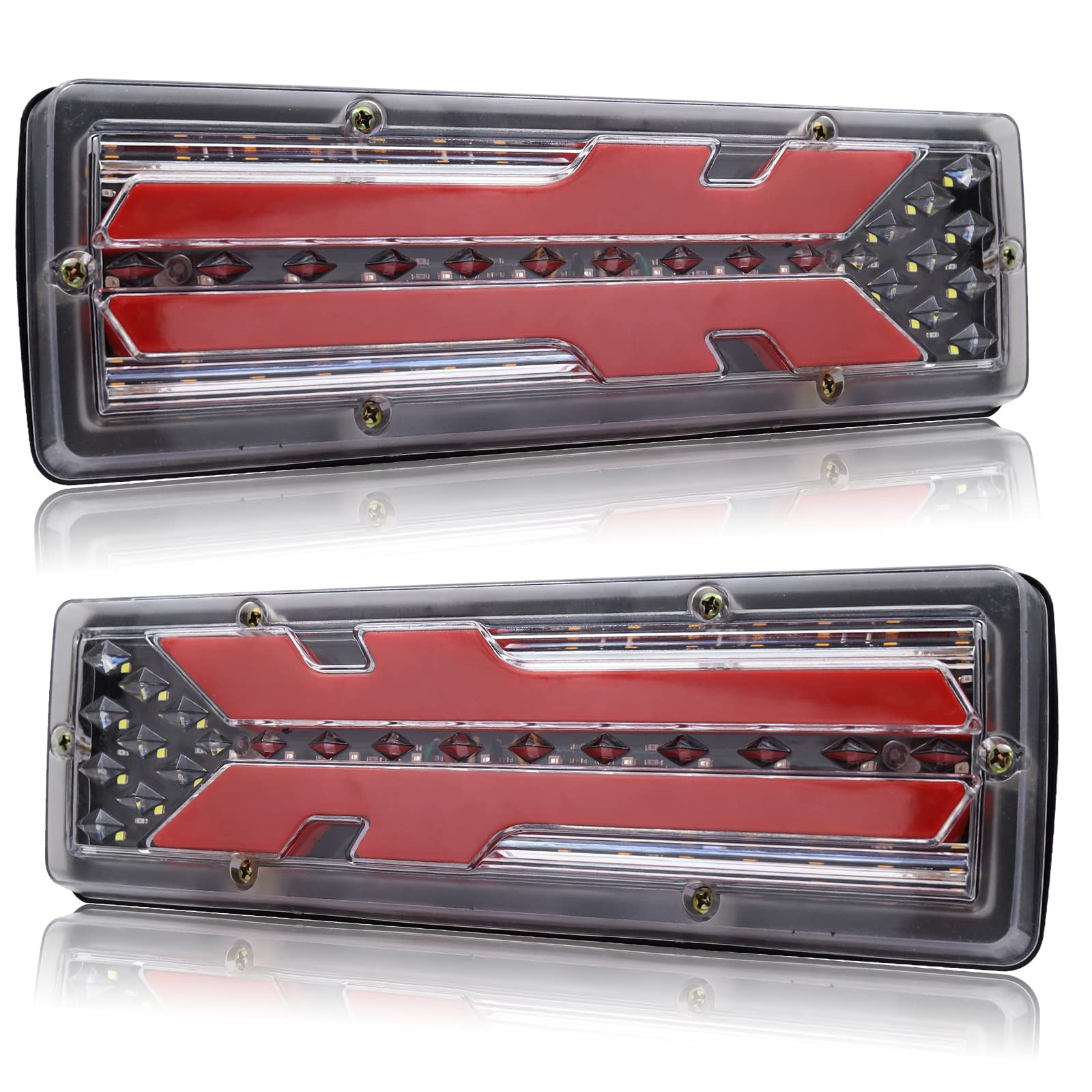 Amazon | Aoling トラック テールランプ 12V 赤ハイロー ブレーキ