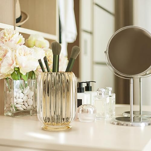 Miniatura 9 de Organizador de brochas de maquillaje, almacenamiento de brochas de maquillaje cosmético de vidrio, taza de brochas de maquillaje, organizador de