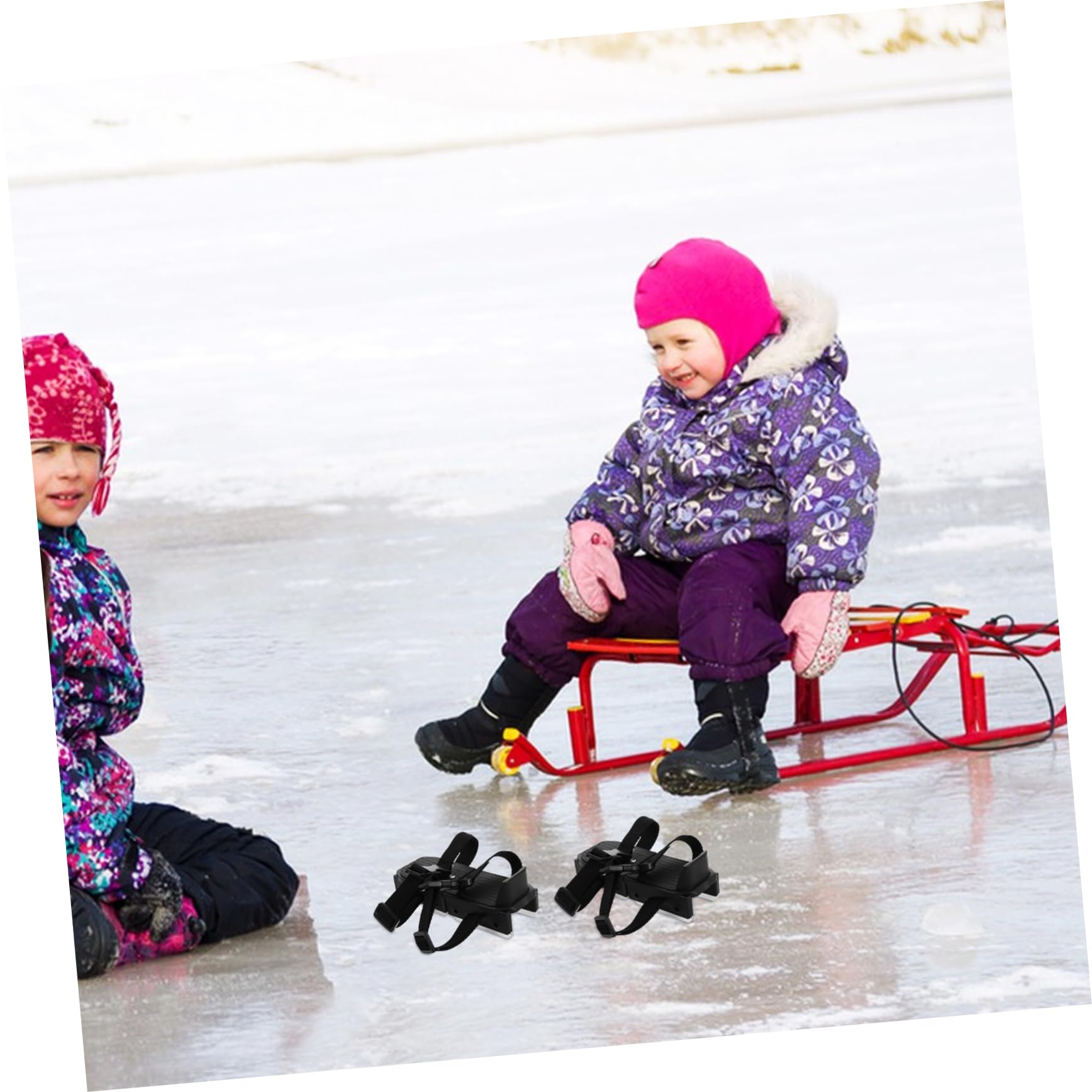 1paar Anpassbare Eislaufschuhe Für Junge Mädchen Verstellbare Komfortable Schlittschuhe Für Anfänger Mit Stabilen Riemen Für Mädchen Und Jungen Für EIS Und Schneevergnügen
