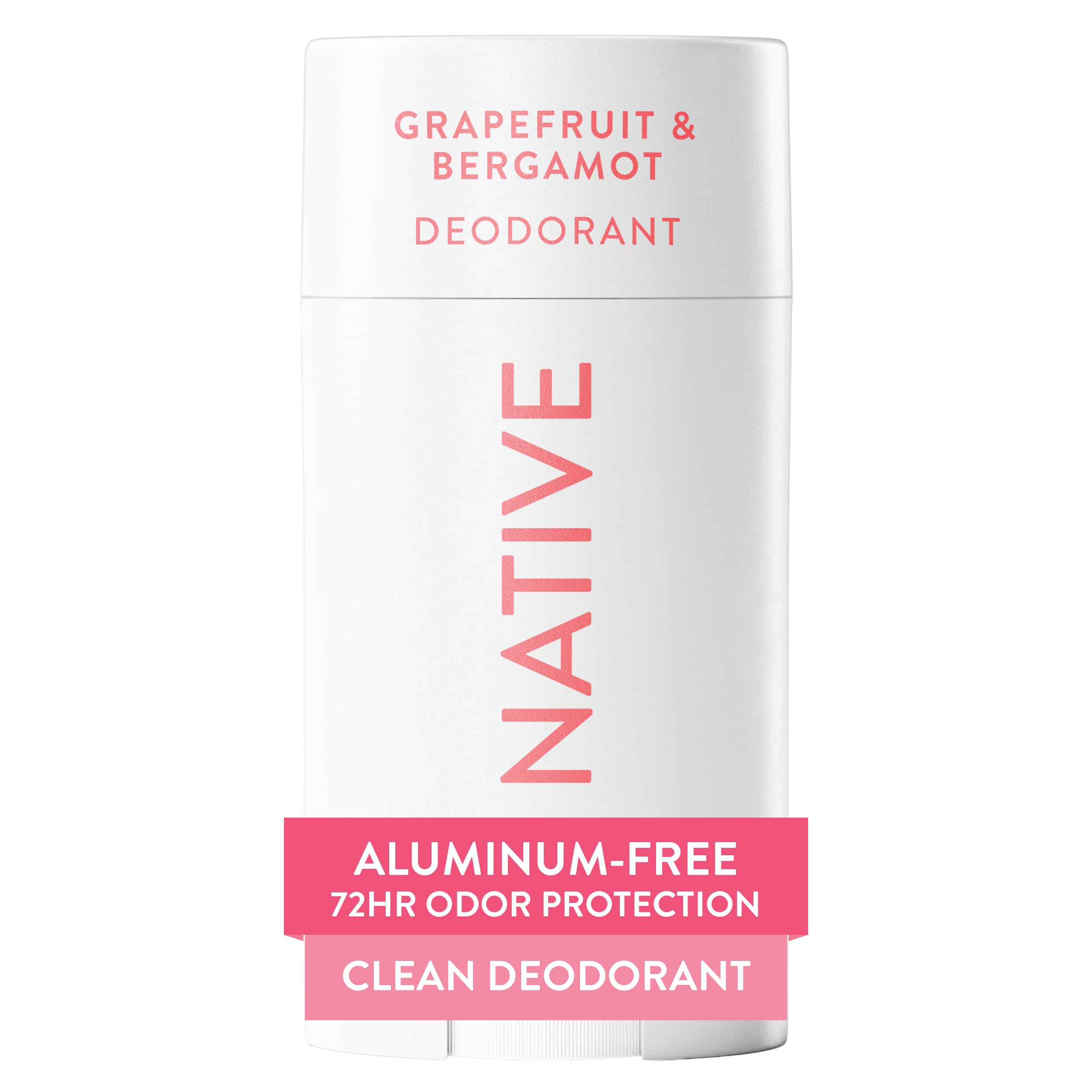 Native Deodorant Contains Naturally Derived Ingredients, 72 Hour Odor Control, Deodorant for Women and Men, Aluminum Free, Grapefruit & Bergamot 2.65oz