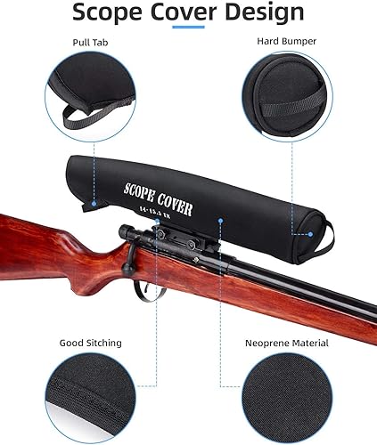 Miniatura 3 de kemimoto 3 fundas para lentes ópticas de neopreno de 12 a 15 pulgadas