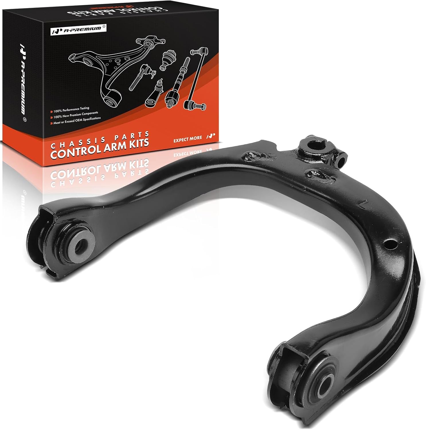 A-Premium Front Left Upper Control Arm, with Bushing, Compatible with Chevrolet TrailBlazer, Trailblazer EXT, SSR & GMC Envoy XL XUV & Buick Rainier & Isuzu Ascender & Oldsmobile Bravada & Saab 9-7x
