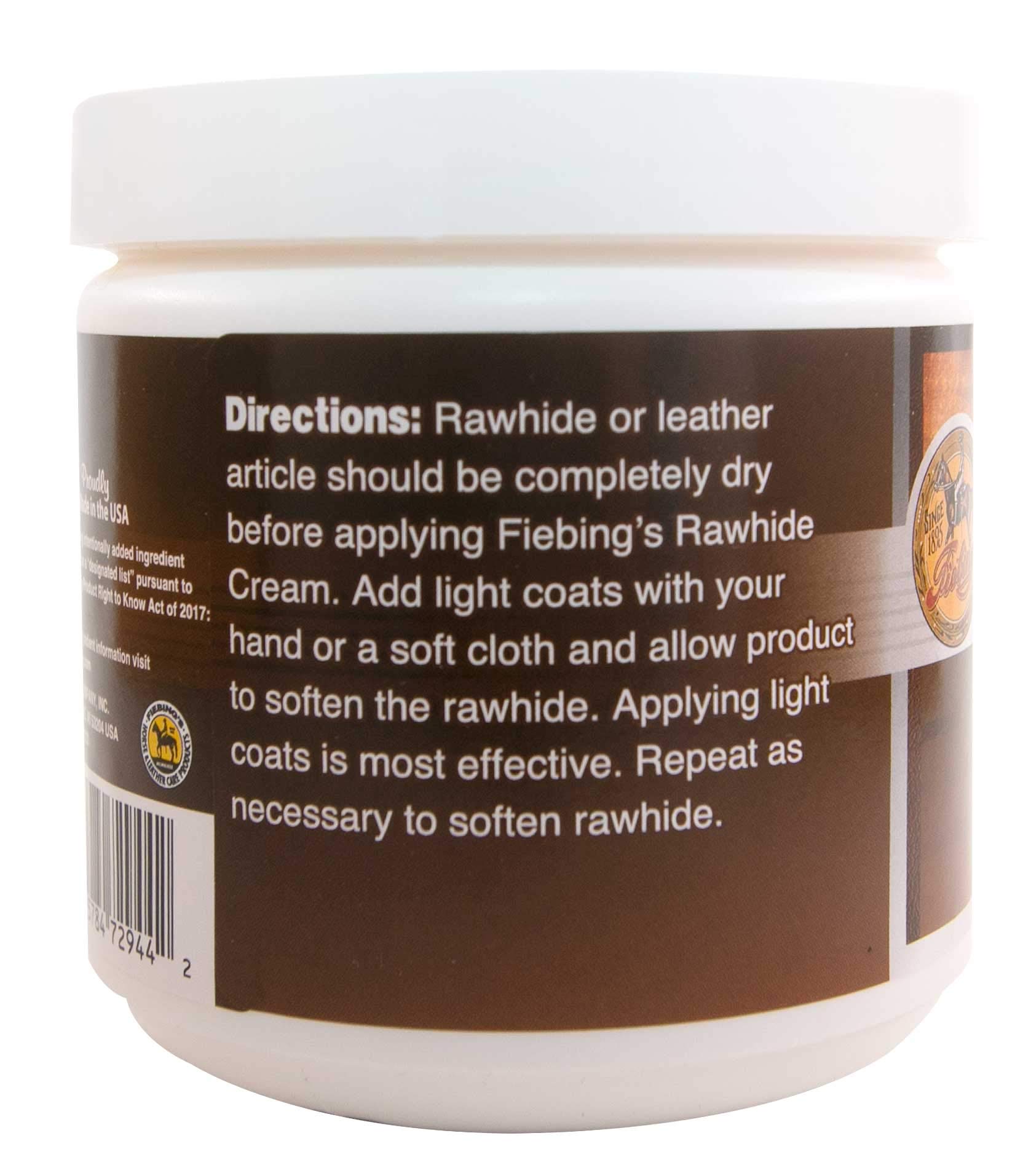 Fiebing's Crema de cuero crudo de 14 onzas, ideal para acondicionar, suavizar e impermeabilizar el cuero crudo y otras pieles finas y exóticas