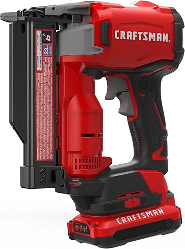 CRAFTSMAN Kit de clavadora de pines V20, calibre 23, inalámbrico, batería y cargador incluidos (CMCN623C1)