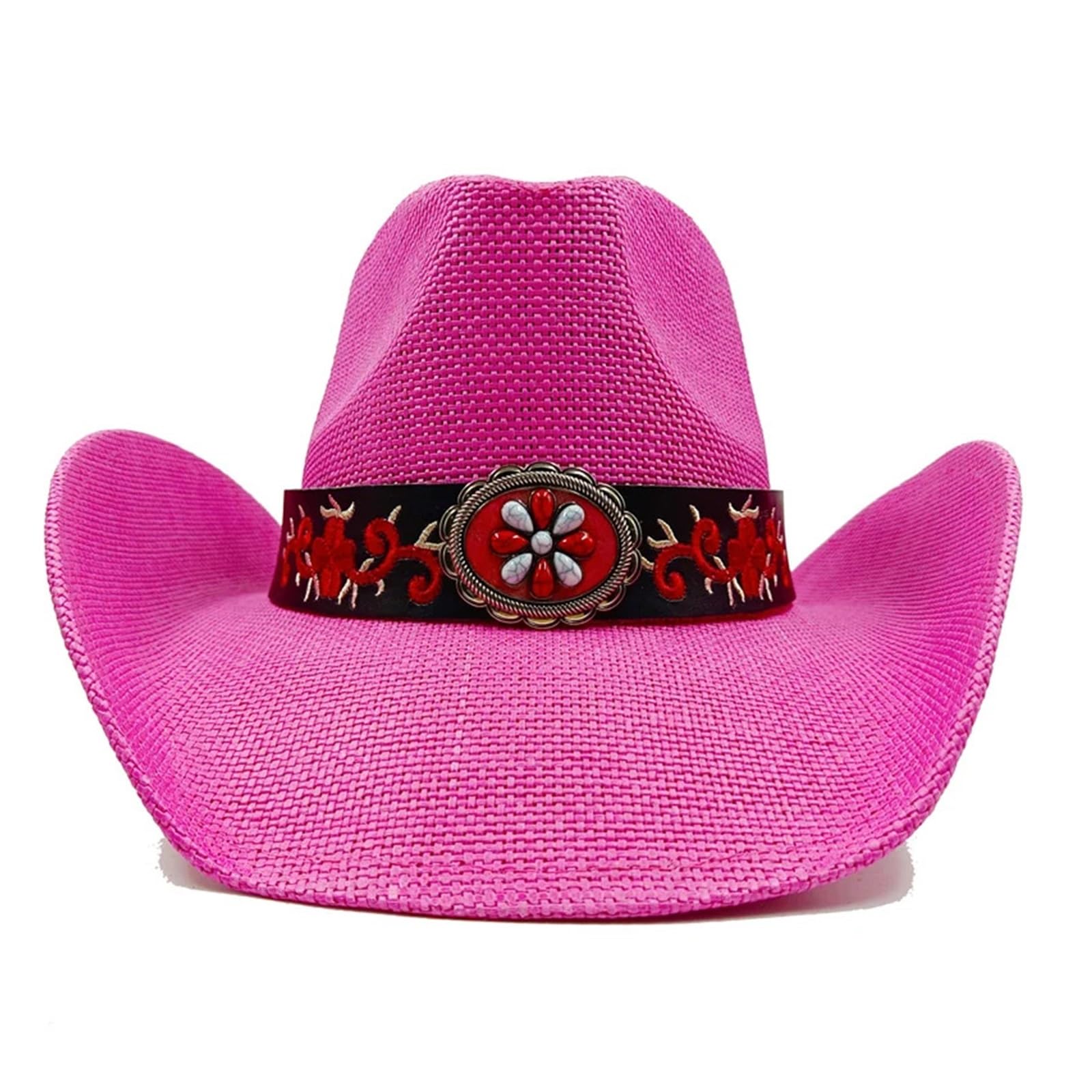 Sombrero Vaquero Hombre Sombrero de Vaquero for Hombres Verano Engrosado Papel Paja Occidental Jazz Sombreros al Aire Libre Viaje Playa Sol Sombrero