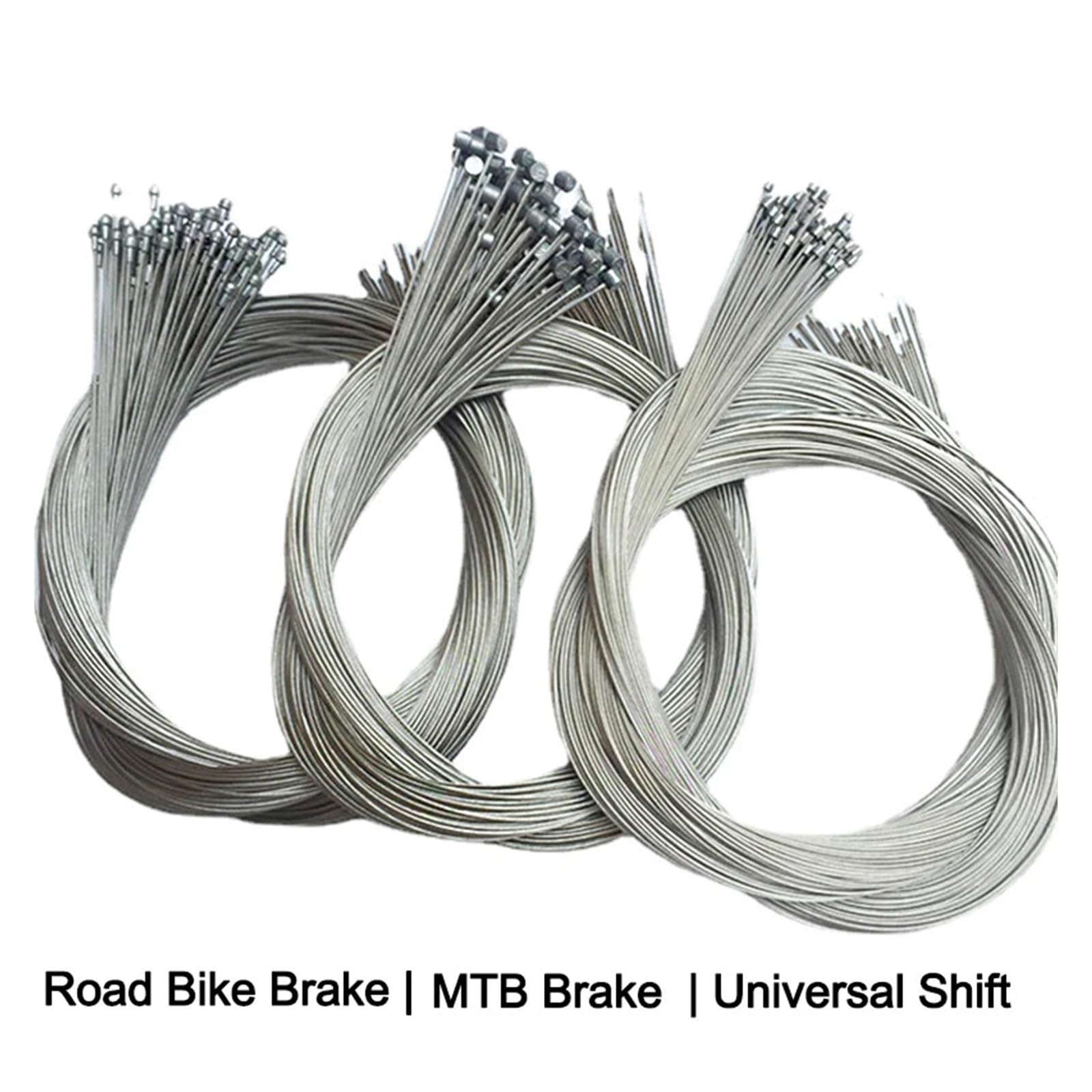 20 STK/50 STK Fahrradkabel Bremsschaltung Innenkabel Draht Edelstahl Mountain Road Fahrrad Bremskabelleitung 2100mm 1550mm 1700mm(50pc Shift Front 1550mm)