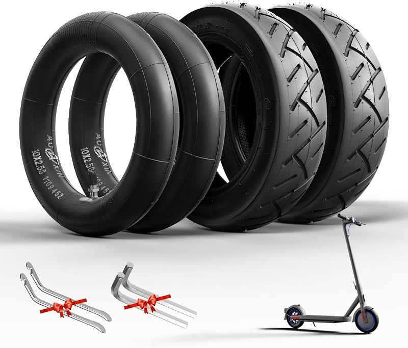 OUXI Elektromos Roller Gumi Szett 10x2.50 Belső és Külső Gumi Csomag Ninebot MAX G30 Kugoo M4 Soflow So4 Pro Kompatibilis