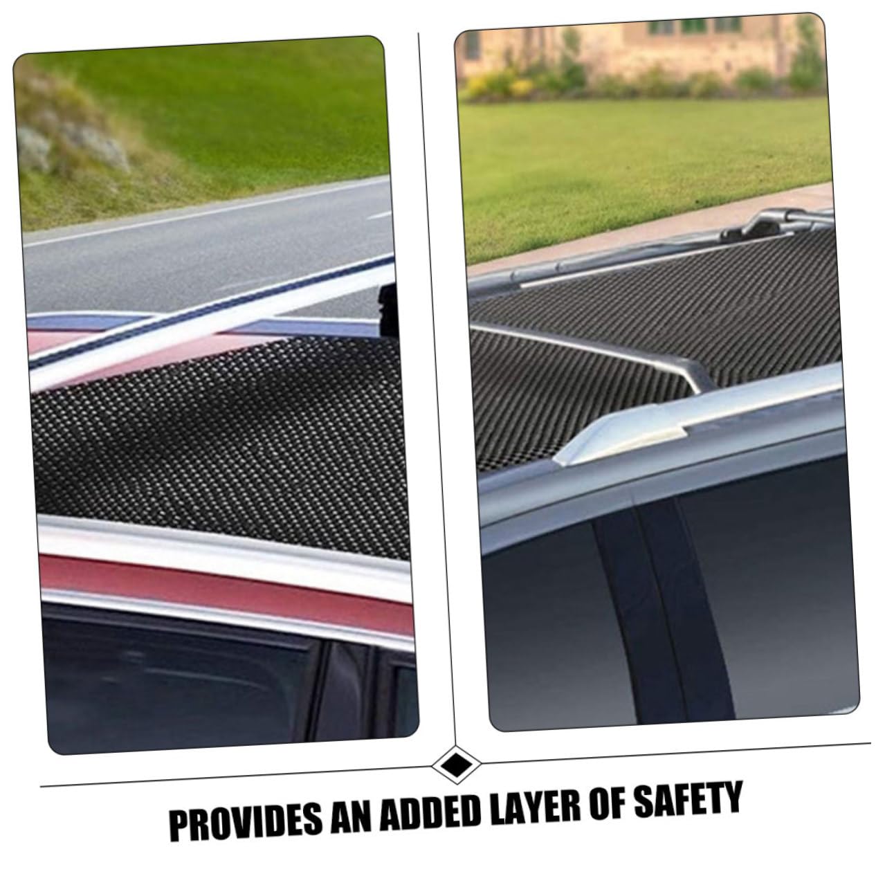 2pièces Tapis Antidérapant pour Voiture Protection De Sol Tapis De Toit PVC Adapté à Tous Les Modèles Facile à Installer