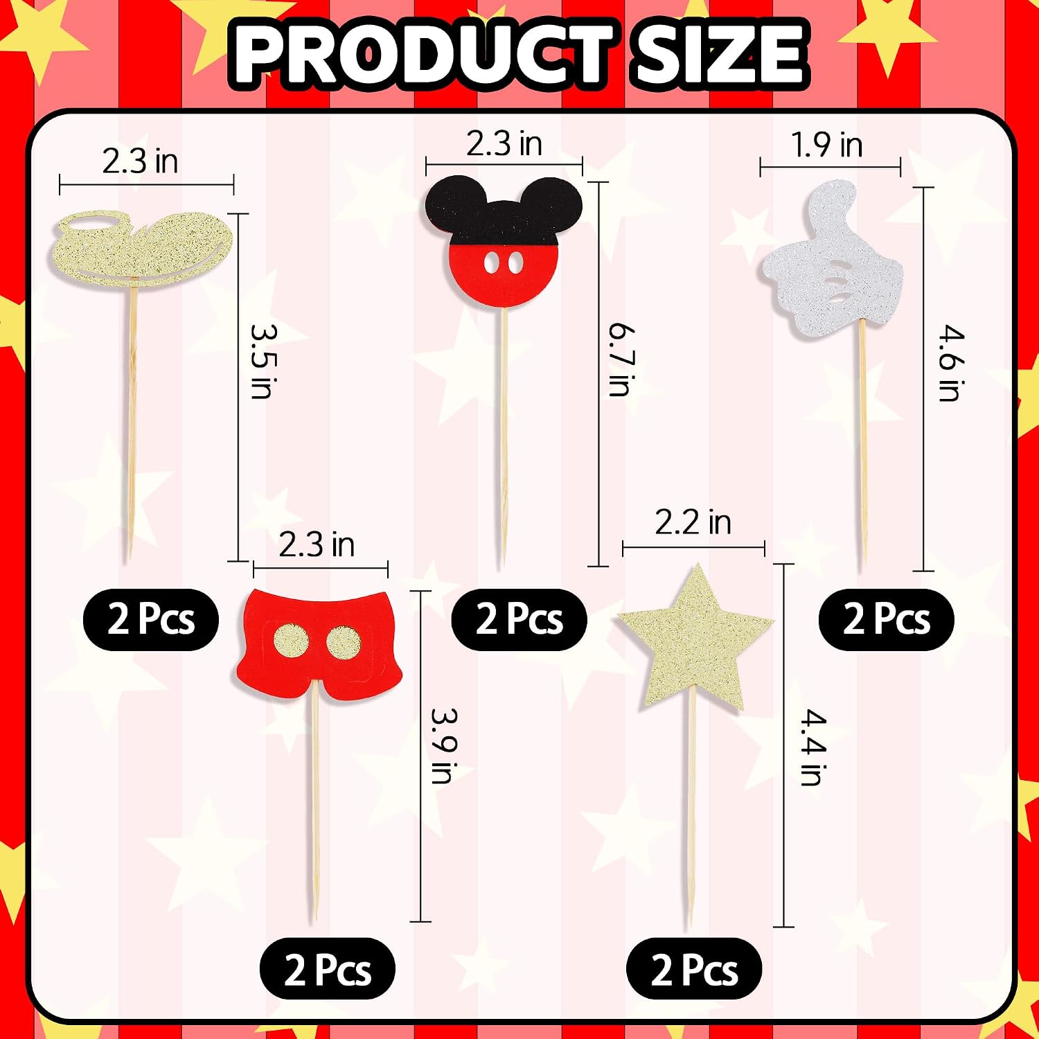 BEISHIDA 3-Tier Black and Red Cupcake Stand Cartoon Themed Birthday Cupcake Holder with 10 Cupcake Toppers for Birthday Baby Shower Party Decorations(Black and Red)