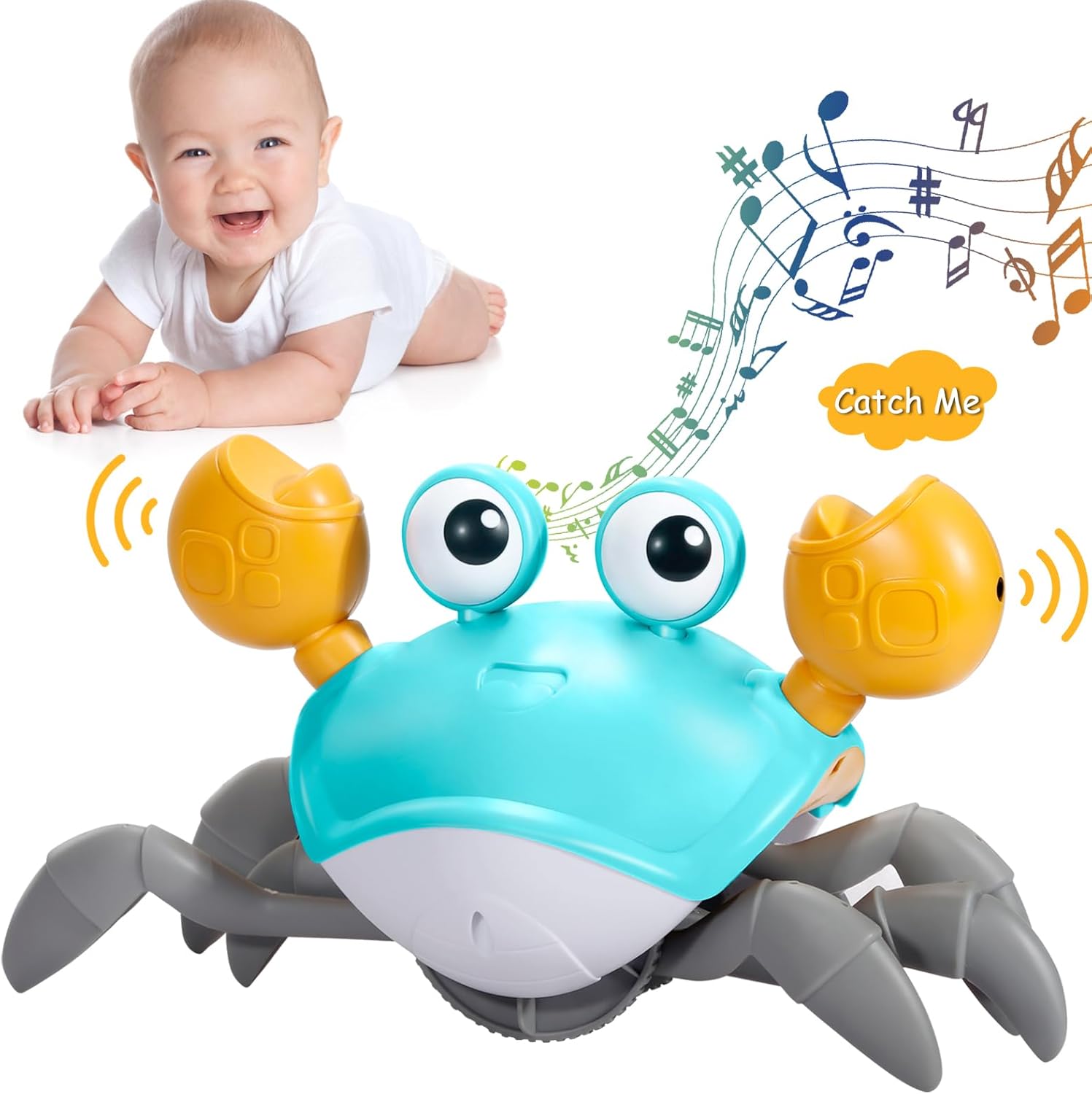 Crawling Crab Baby Toy Gifts Infant Tummy Time Toys Build in Rechargeable Battery,Baby Toys with Music and LED Light for 0-6 6-12 1-3 4+ Year Old Boys Girls Toddler(Green) Crawling Crab Baby Toy Gifts Infant Tummy Time Toys Build in Rechargeable Battery,Baby Toys with Music and LED Light for 0-6 6-12 1-3 4+ Year Old Boys Girls Toddler(Green)