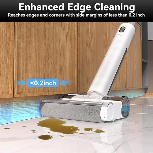 Miniatura 6 de JONR S20 Pro FlexReach Aspiradora en seco y húmedo, trapeador inalámbrico de 180 todo en uno para suelos duros, máquina de limpieza de suelos con