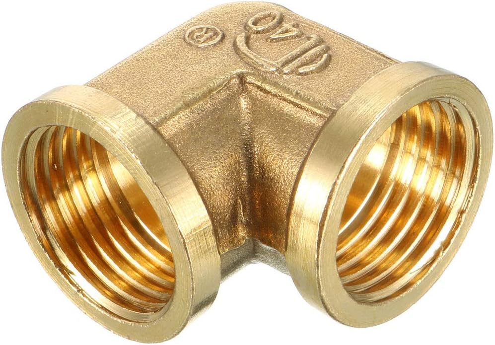 90 Degree Elbow,Tube Elbow Converter,Brass Elbow Pipe Fitting 90 Degree 1/2,3/4,1in PT Female x 1/2,3/4,1in PT Female Coupling(DN25 1in)