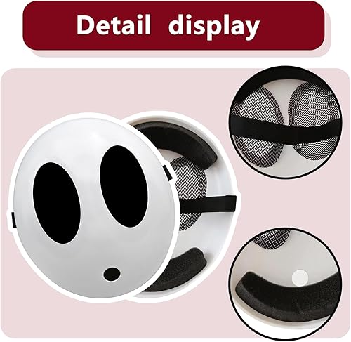 Miniatura 10 de Máscara de chico tímido, máscara de anime blanca, máscara de Halloween, máscara divertida para disfraz de Halloween, accesorios de cosplay