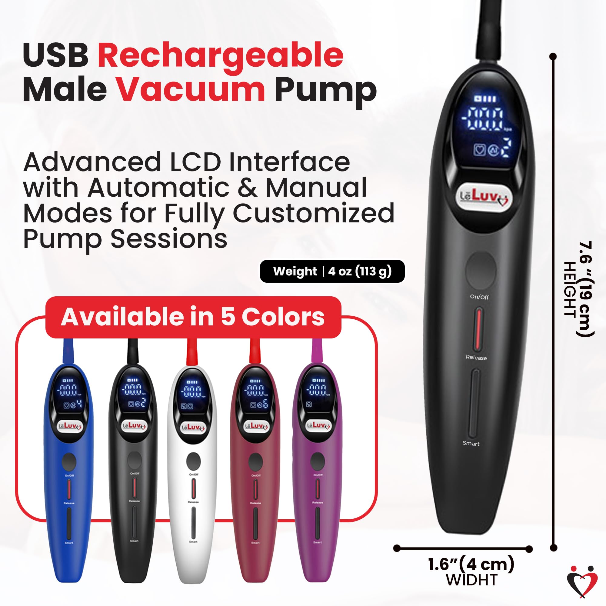 Amazon.com: LeLuv Magna Rechargeable Electric Penis Pump - Premium 9" x 1.75" Round Diameter Flange Acrylic Cylinder with LCD Smart Display - Handheld Male Vacuum Pump with Swift-Disconnect Function, Black : Health Amazon.com: LeLuv Magna Rechargeable Electric Penis Pump - Premium 9" x 1.75" Round Diameter Flange Acrylic Cylinder with LCD Smart Display - Handheld Male Vacuum Pump with Swift-Disconnect Function, Black : Health