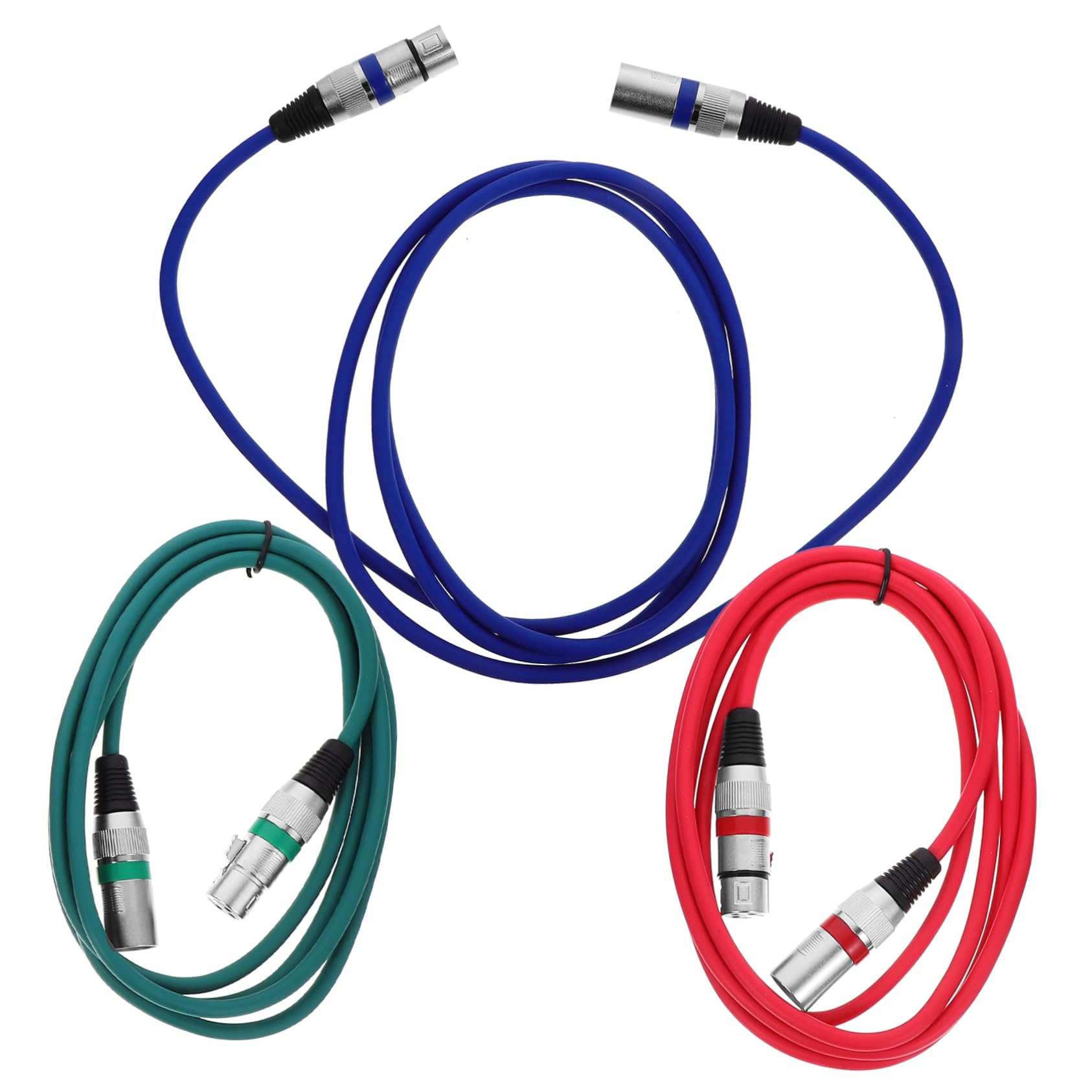 4 Set Cavo Xlr Connettore Maschio Per Microfono Design Core Trasmissione Audio Affidabile Per Attrezzature Audio Professionali 3 Pezzi*4
