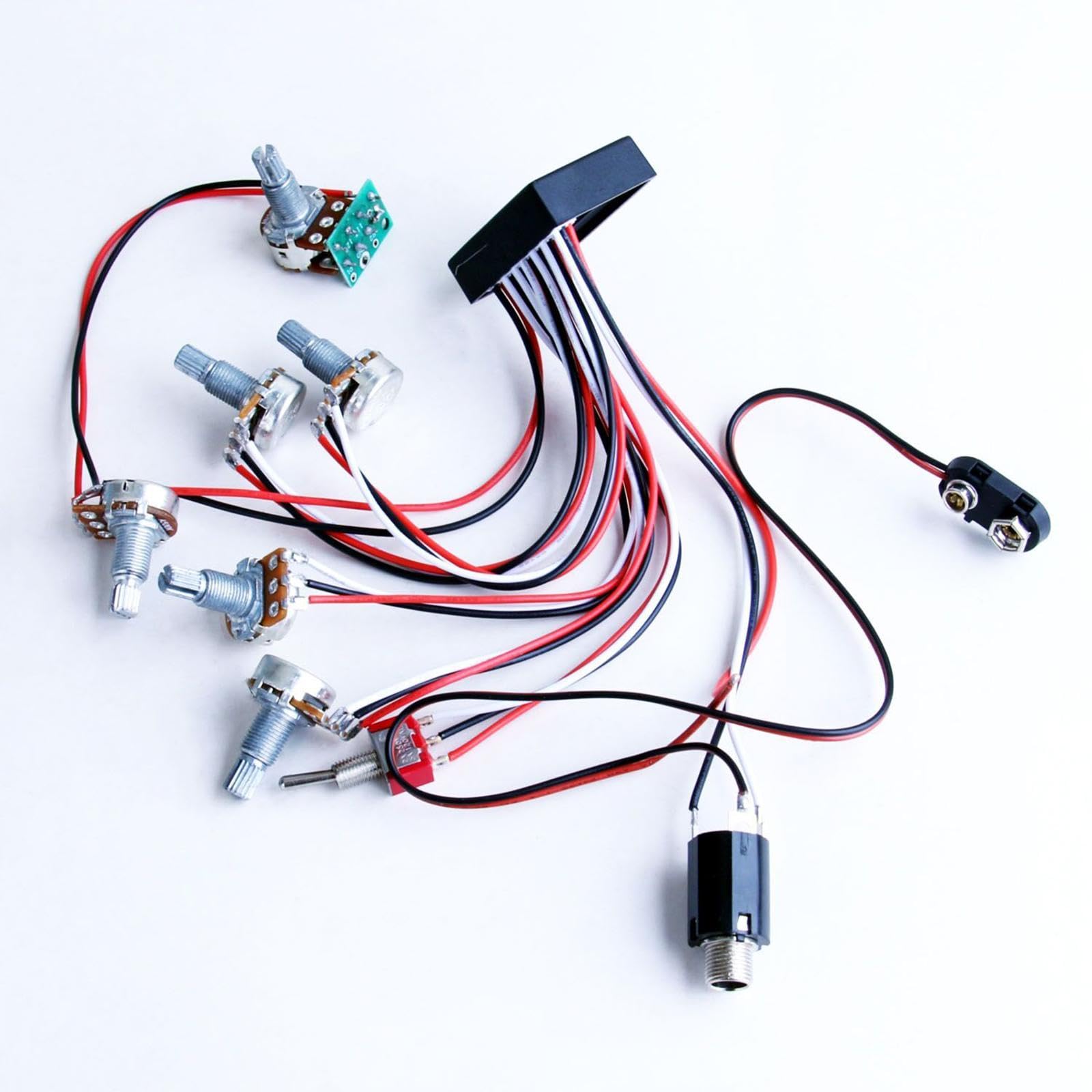 Menolana Bass Preamp Circuit Accessory, Professional Metal Preamp Wiring Circuit Replacement for Concert, Performance, Stage Travel