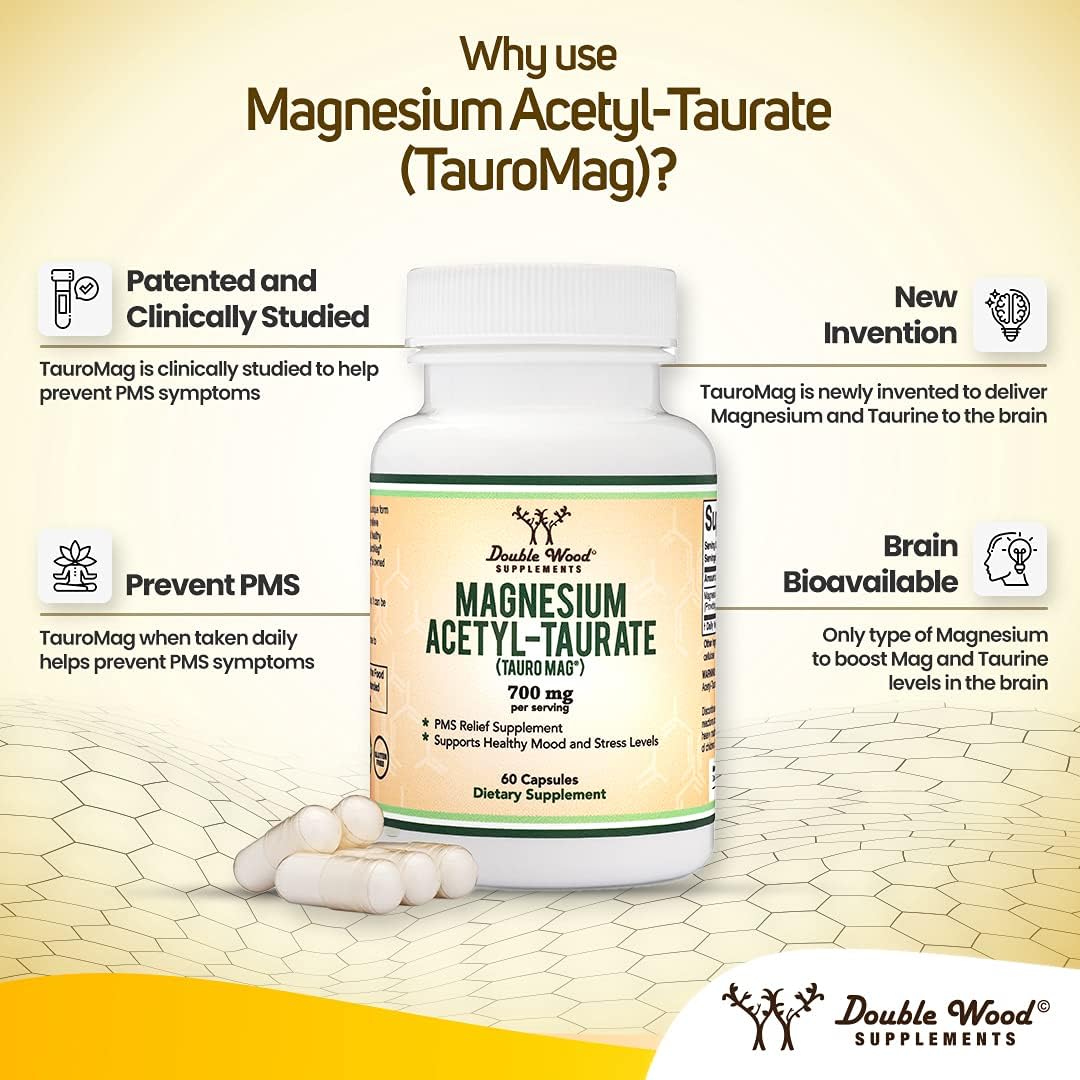 Buy PMS Relief Magnesium Supplement (Magnesium AcetylTaurate (TauroMag