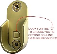 Vista 2 de Oval Closet Rod End Supports Screw on Type 15mm x 30mm Satin Brass 2 Pack Percha atornillada