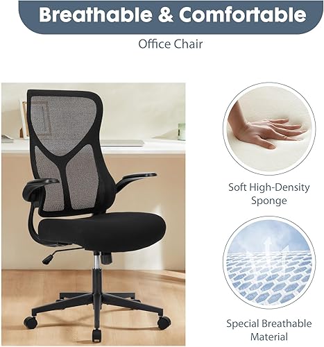 Miniatura 3 de Silla de oficina simple y moderna, sillas de escritorio para oficina en casa, cómoda y ancha, silla de escritorio de oficina, silla de trabajo