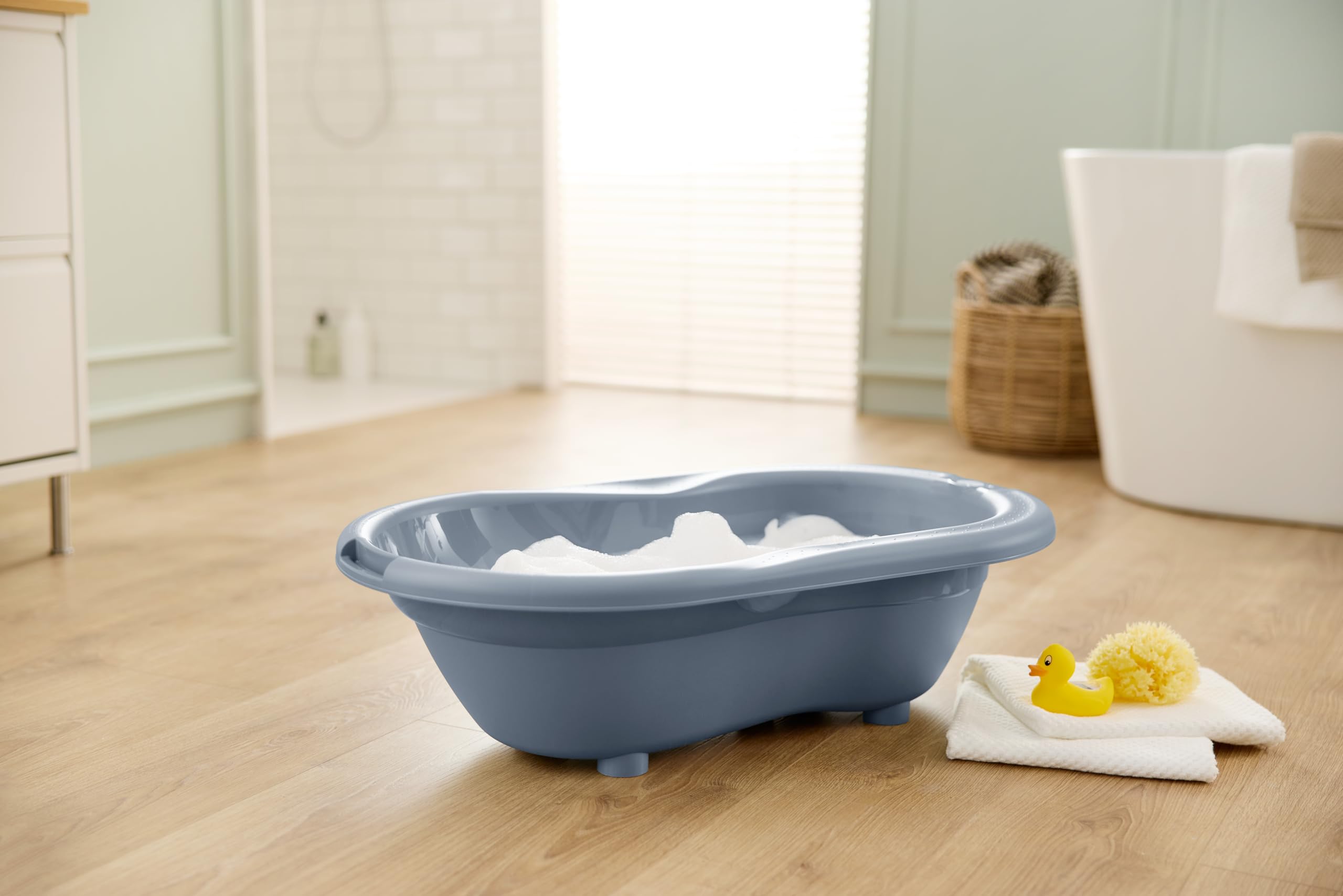 Rotho Babydesign TOP Badewanne - recycelt - Badewanne - Babybadewanne - Kinderbadewanne - Duschbadewanne - blau