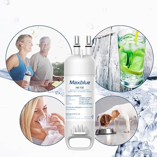 Miniatura 9 de Maxblue MB-F38 Repuesto para W10295370A, Everydrop Filter 1, EDR1RXD1, EDR1RXD1B, P8RFWB2L, P4RFWB, Kenmore 46-9081, 46-9930, filtro de agua para