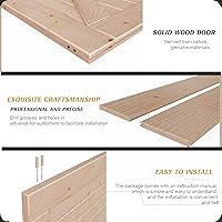Vista 6 de FREDBECK Puerta corredera de granero de 34 x 84 pulgadas con kit de herramientas de 6 pies incluido, panel de abeto macizo en forma de K, necesita