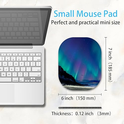 Miniatura 2 de Alfombrilla de mouse pequeña de 6 x 7 pulgadas, para bandeja de teclado de laptop, mouse inalámbrico, mouse para el hogar, oficina, viajes, con base