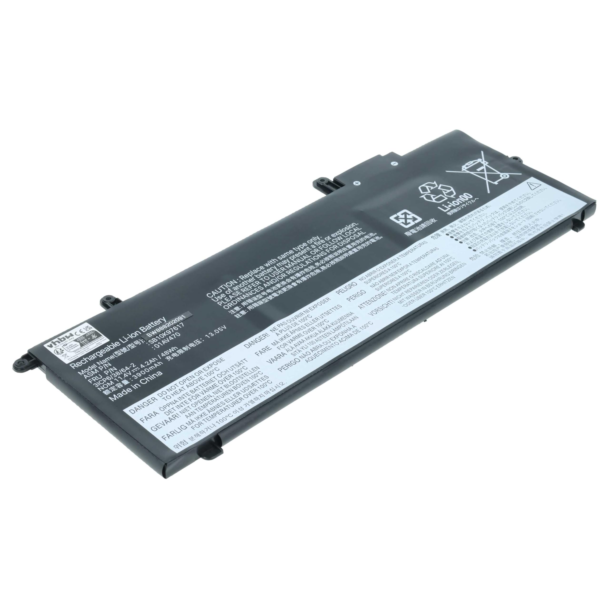 vhbw Batería Compatible con Lenovo ThinkPad X280 (20KFA001CD), X280 (20KFA002CD) Notebook (4050 mAh, 11,46 V, Li-Poli)