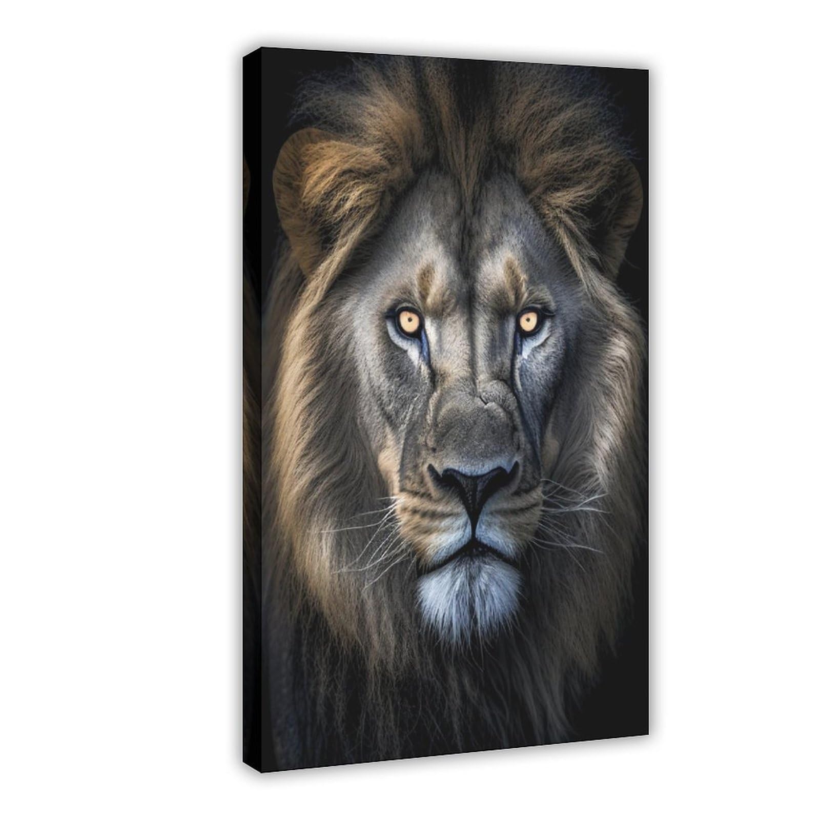 Bareronor Majestic Lion Canvas Poster for Dorm Room Decor Gift