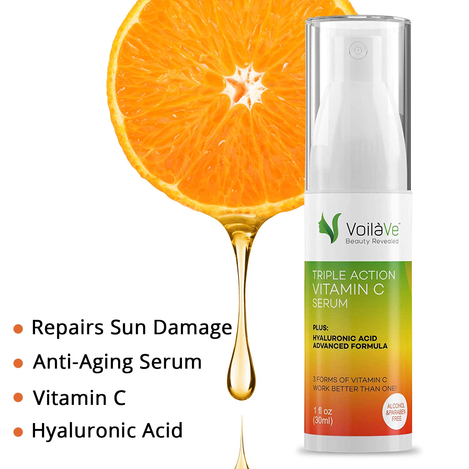 VoilaVe Vitamin C Serum For Face with Hyaluronic Acid Vitamin C