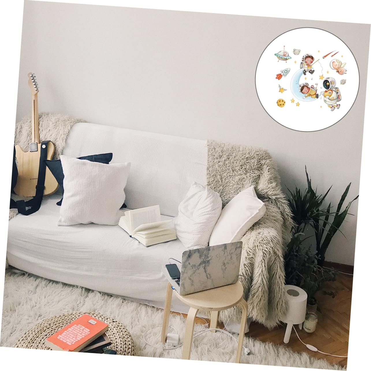 BESTonZON 6sätze Wandsticker Mit Astronauten Sternen Mond Kinderzimmer Deko Selbstklebend Wandtattoo Für Schlafzimmer Und Spielzimmer Einfache Anwendung Ohne Rückstände