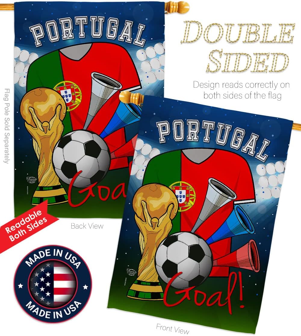 World Cup Portugal Flags Portuguese Banner Room Wall Art Patio Porch Lawn Garden Flag Outdoor Decorations Tapestry Yard Signs FIFA Gifts Sports Fan Trophy Soccer Game Football Made In USA