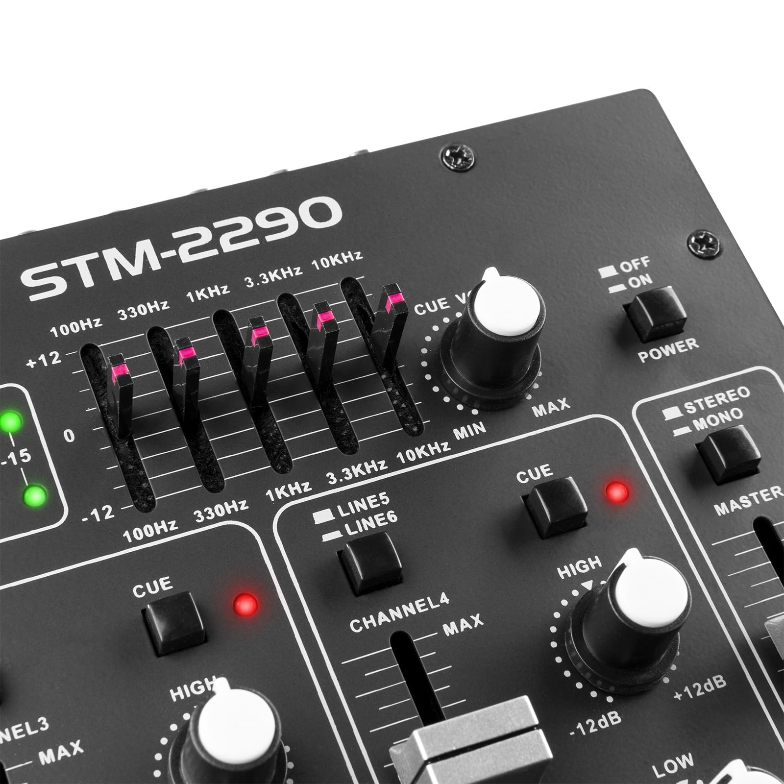 Vonyx STM2290 Table de Mixage DJ 8 Canaux, Entrée USB, Bluetooth, 8 Effets sons Individuels, Equalizer 5 Bandes, Entrée Micro et Sortie Casque, Écran LCD
