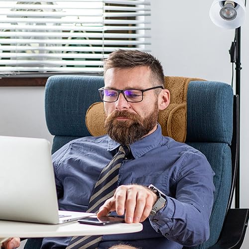 Miniatura 6 de Weysat 2 piezas de almohada para el cuello para la cabeza reclinable almohada ajustable de felpa para el cuello almohada antideslizante de forro