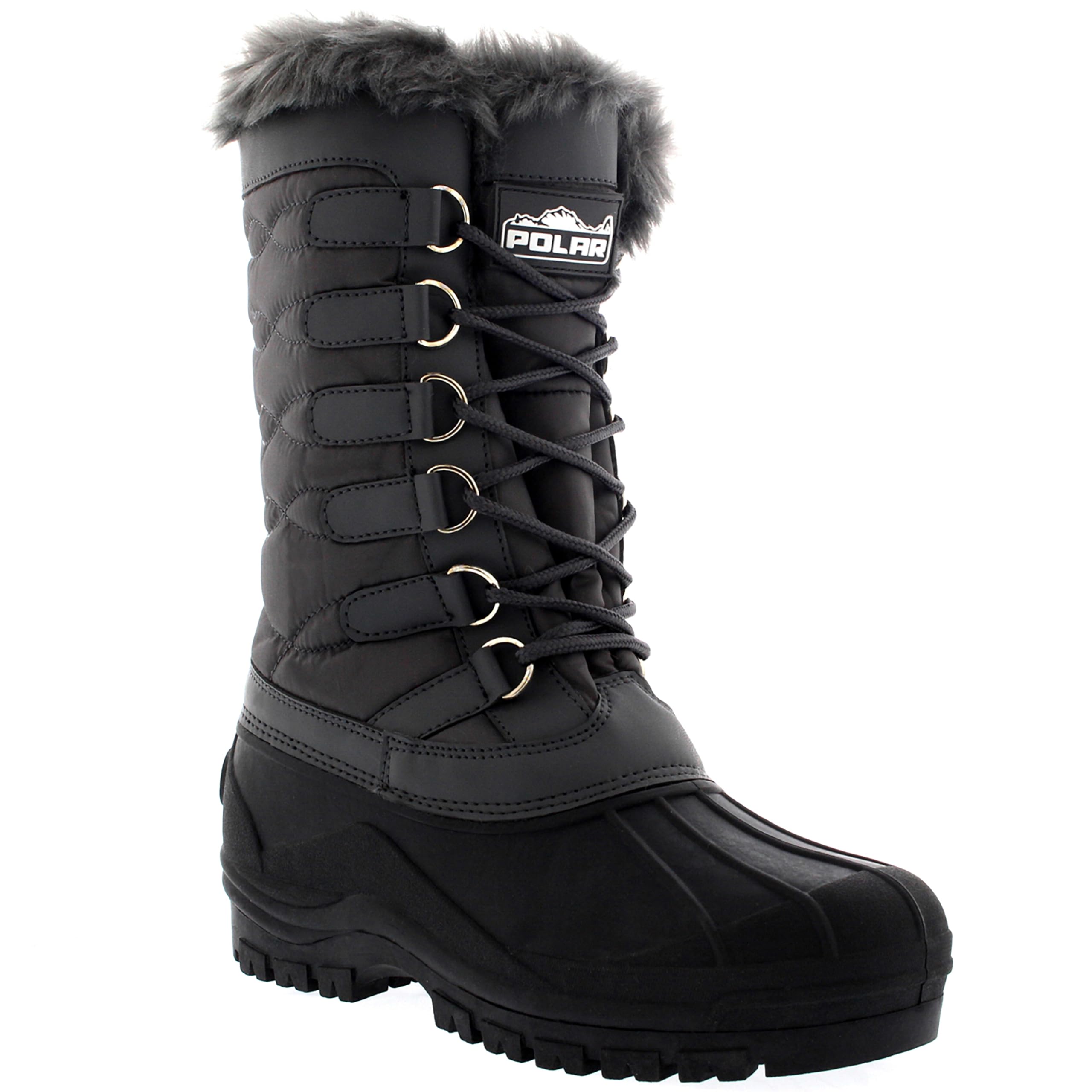 Mujer Nylon Al Aire Libre Nieve Pato Invierno Manguito De Piel Botas