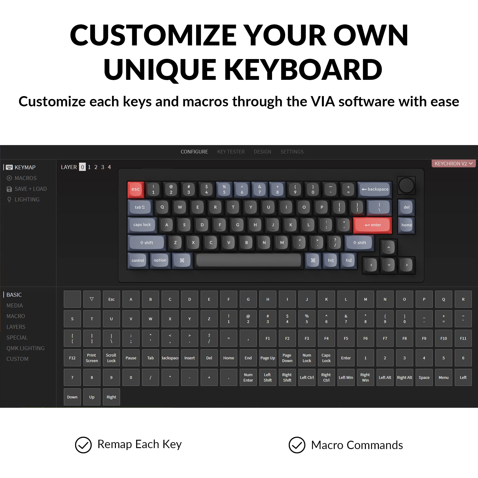 Amazon | Keychron V2 有線カスタムメカニカルキーボードノブ