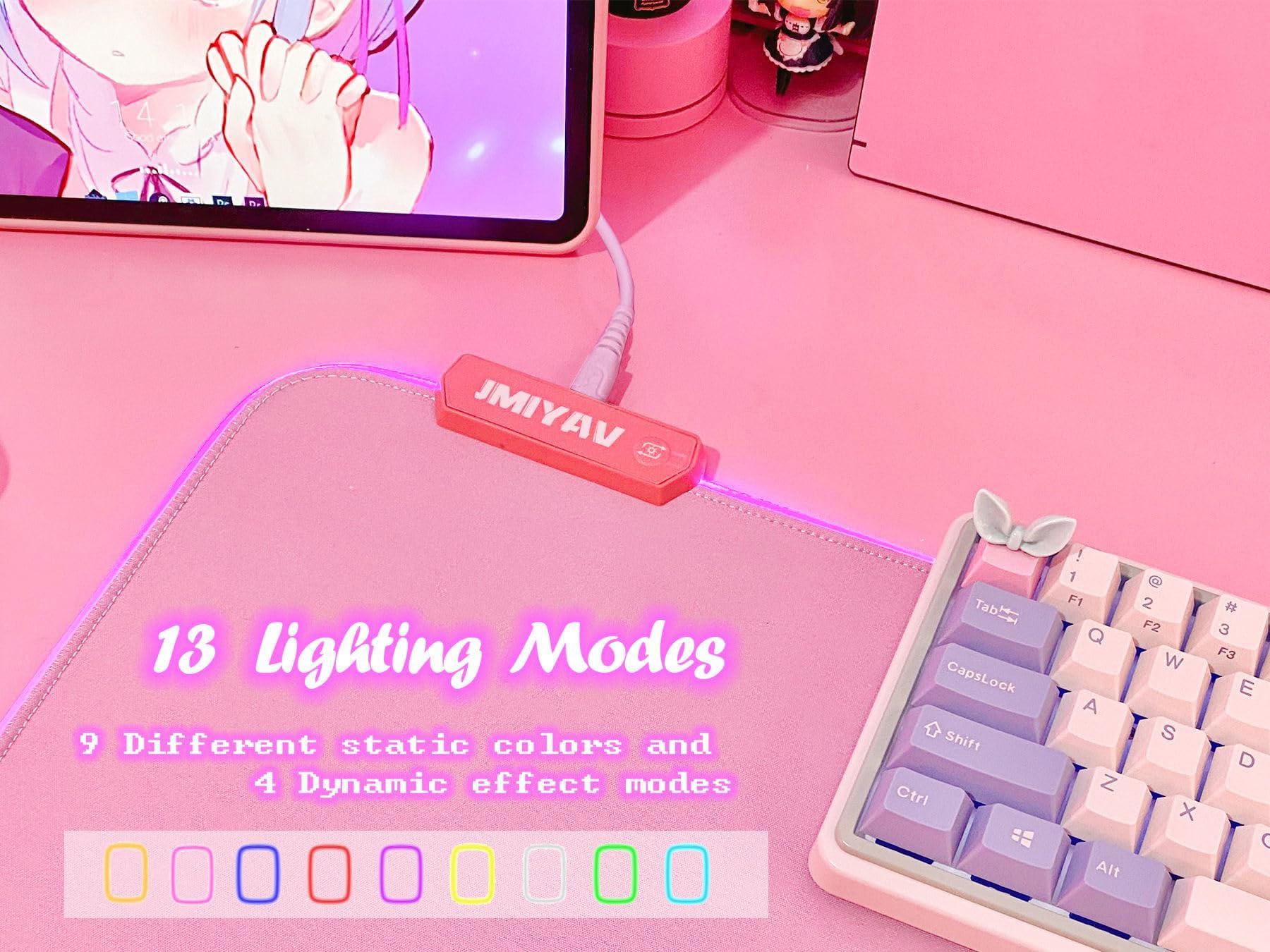 パソコン　マウスパッド　ピンク ゲーミングガラスマウスパッド ピンク |4580098931227| すべての商品