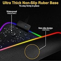Vista 5 de Mouse Pads Gaming Accessories RGB Mause Pad Computer Keyboard Mat LED Gamer Cute Laptops Luminous Mats Offices Pc Complete Mats,600x300x4MM