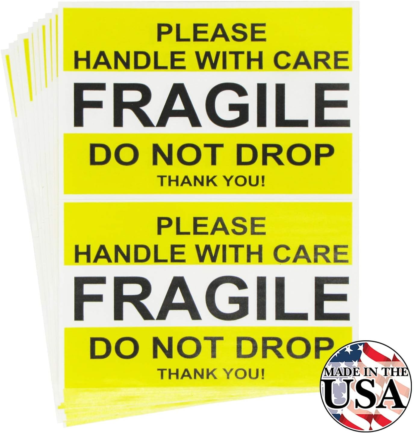 TagARoom Fragile Stickers 2.5'' x 4'' 50 Labels, Fragile